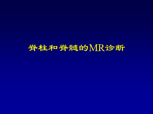 脊柱和脊髓的MR诊断(ppt文档)