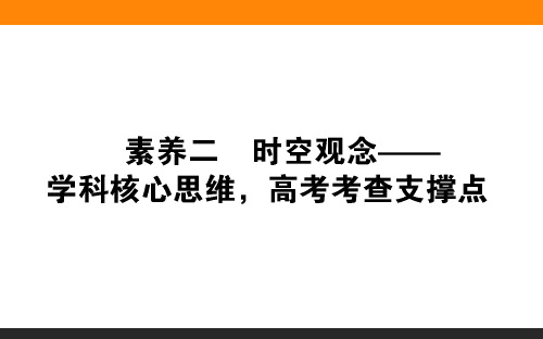 2019年高考历史二轮专题总复习(通史版)： 素养二 时空观念——学科核心思维,高考考查支撑点