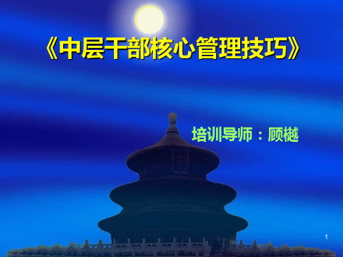 修身养性赢在职场中层干部核心管理技巧PPT课件
