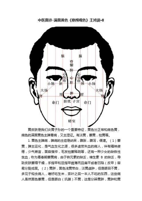 中医面诊-满面黄色《察颜观色》王鸿谟·8