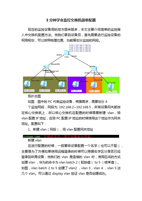 3分钟学会监控交换机简单配置