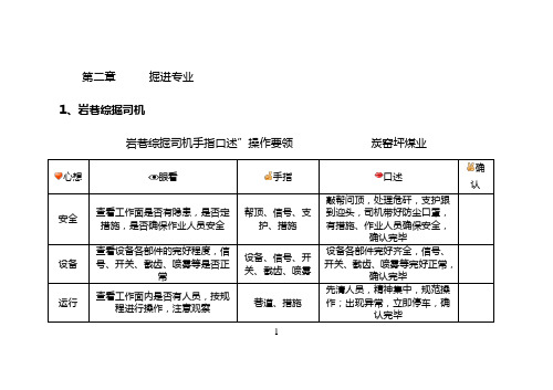 手指口述掘进专业