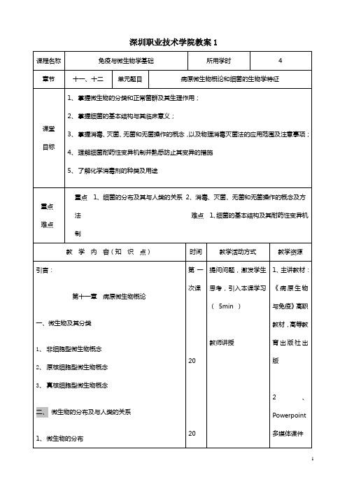 深圳职业技术学院教案1