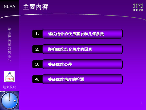 普通螺纹的主要几何参数