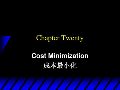 昆明理工大学MBA中级微观第20章讲义Cost Minimization