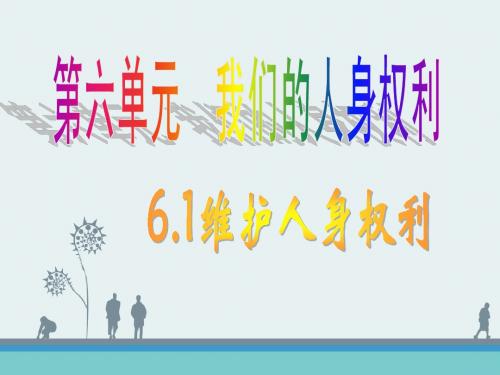 6.1 维护人身权利 课件5(政治粤教版八年级下册)