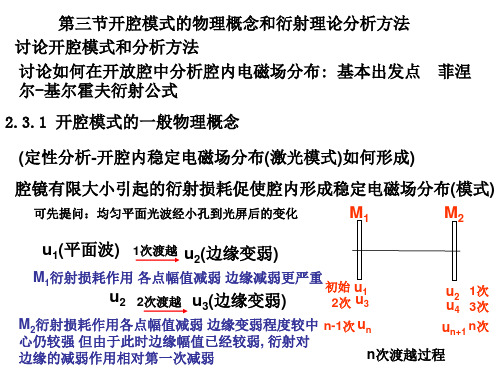 2.3 开腔模式的物理概念和衍射理论分析方法