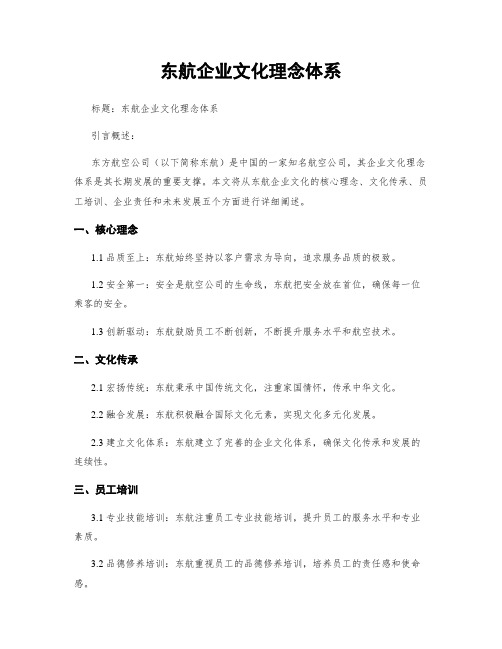 东航企业文化理念体系