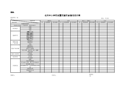 农村中小学校闲置校园校舍情况统计表