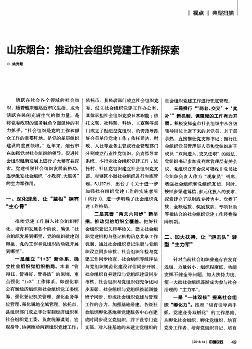 山东烟台：推动社会组织党建工作新探索