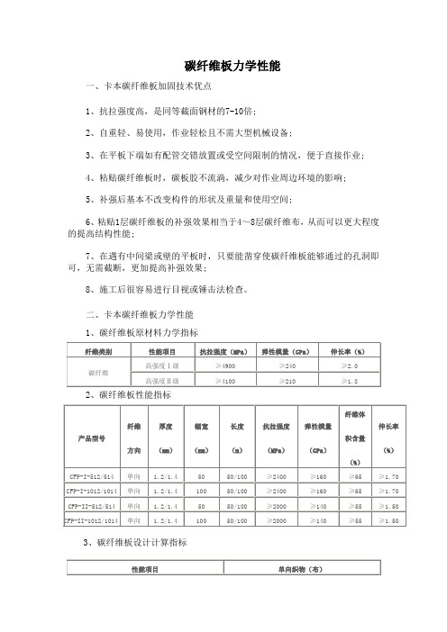 碳纤维板力学性能