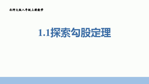 1.1探索勾股定理+课件+2023—2024学年北师大版数学八年级上册