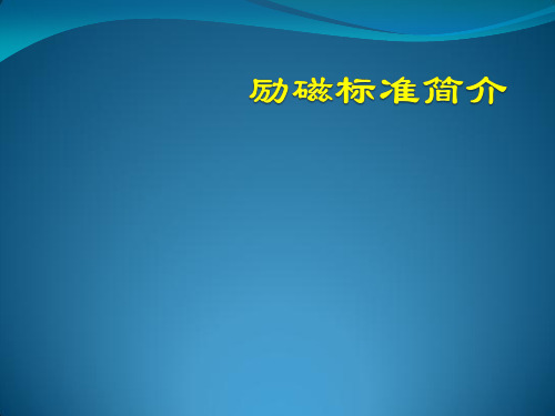 励磁标准简介ppt课件