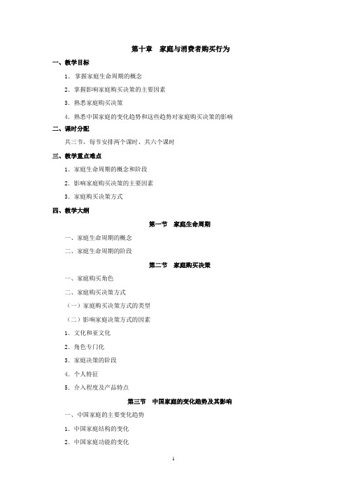 《消费者行为学》资料包 教学参考 第十章