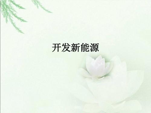 沪科粤教版初中物理九年级下册《第二十章 能源与能量守恒定律 20.2 开发新能源》优质课PPT课件_1