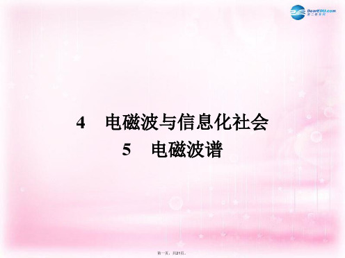 高中物理 14.4.5 电磁波与信息化社会 电磁波谱课件 新人教版选修34 