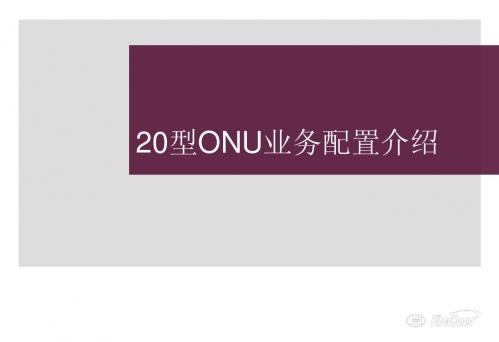 烽火05-20业务配置介绍