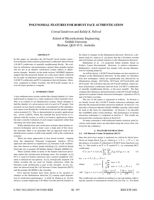 POLYNOMIAL FEATURES FOR ROBUST FACE AUTHENTICATION