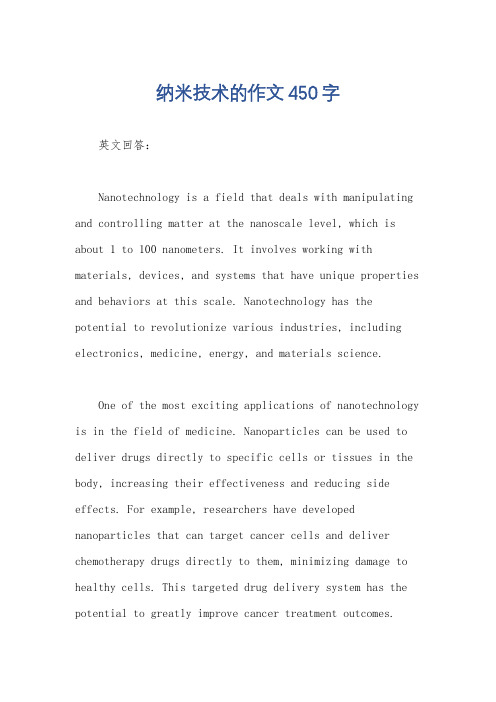 纳米技术的作文450字