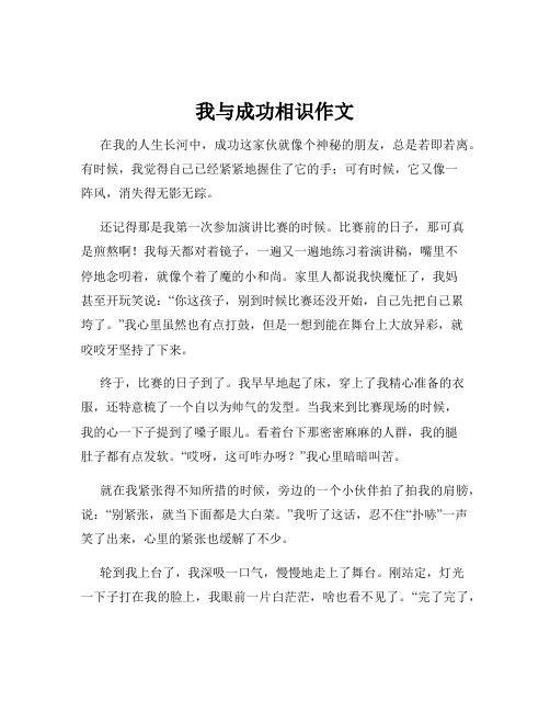 我与成功相识作文