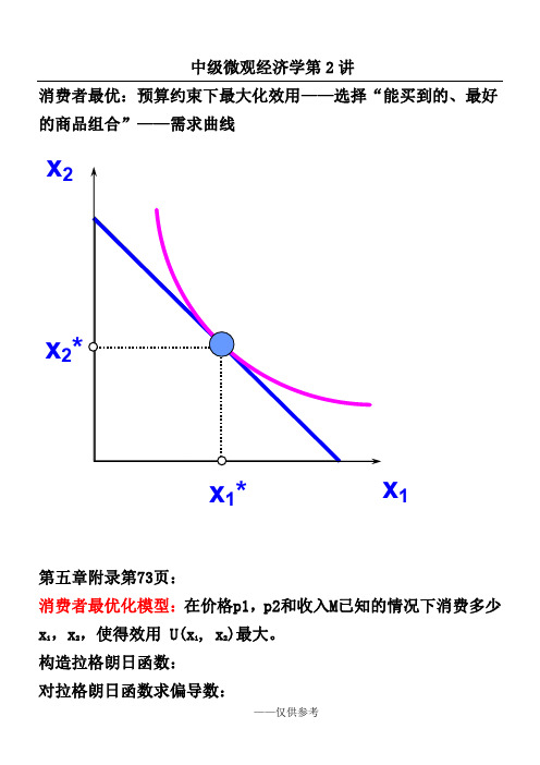 第2讲消费者最优
