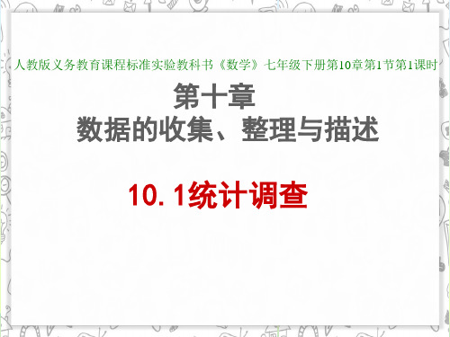 人教版七年级数学下册第十章《10.1统计调查》公开课课件(共21张PPT)