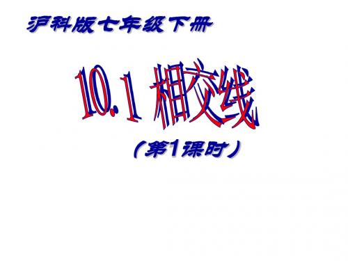 沪科版初一数学下册10.1 相交线(共2课时) 七年级PPT课件