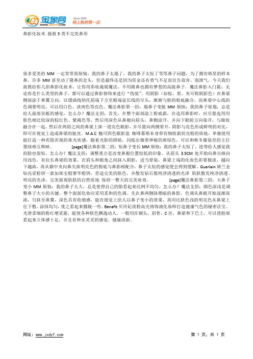 鼻影化妆术 拯救3类不完美鼻形.docx