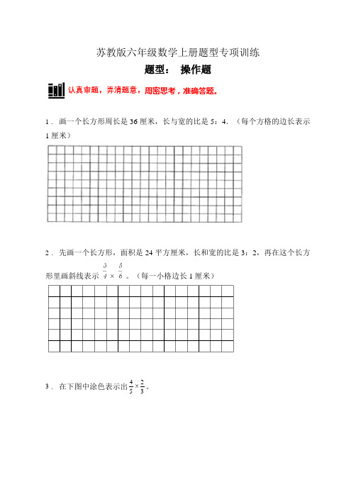 【题型专项】苏教版六年级数学上册专项复习-操作题(A卷有答案)