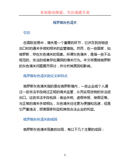 俄罗斯灰色清关 (3)