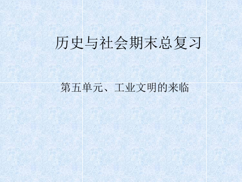 八年级历史下册 历史与社会期末总复习课件 人教新课标版