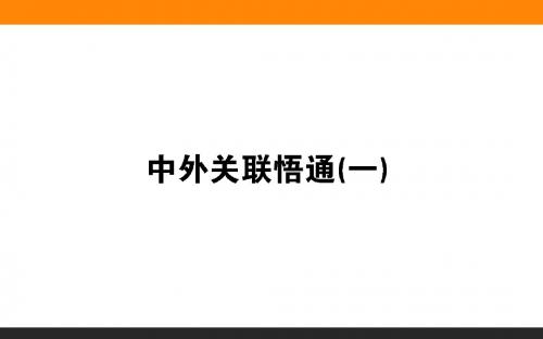 2018届高考历史(专题版)二轮专题复习课件：中外关联悟通(一)