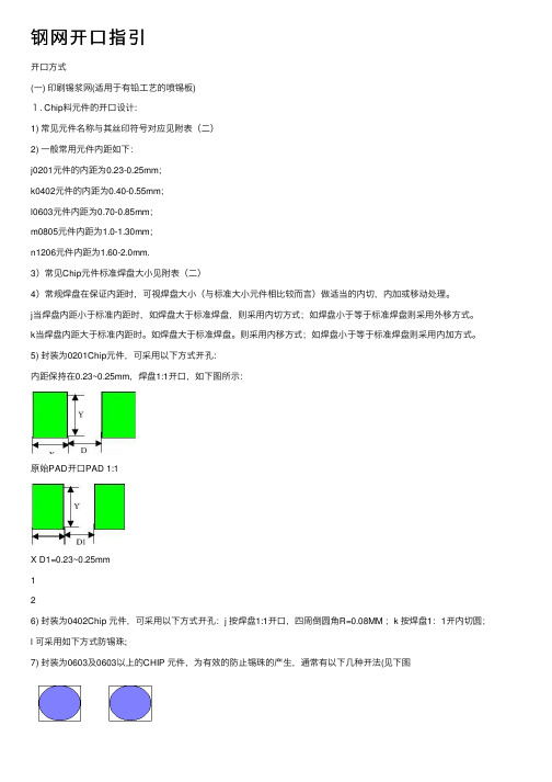 钢网开口指引