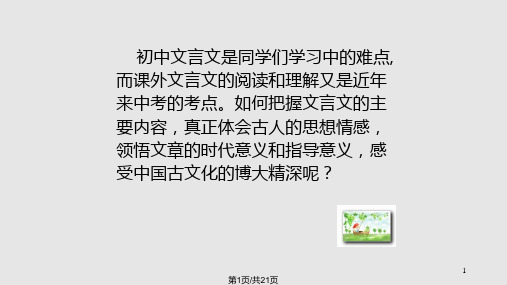 课外文言文阅读方法指导PPT课件