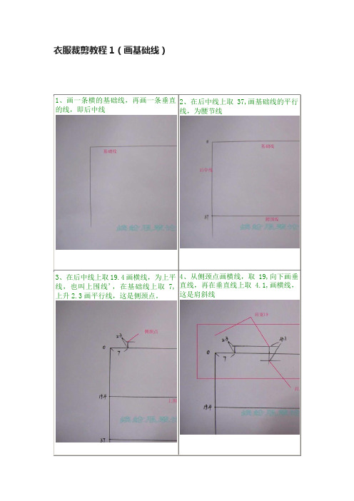 衣服裁剪教程1（画基础线）