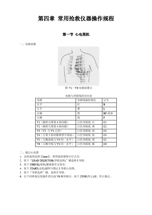 急诊抢救预案 第4章 常用抢救仪器操作规程