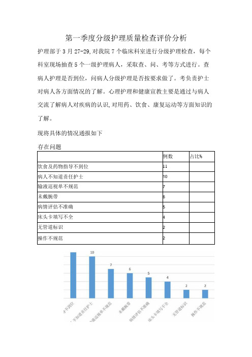 第一季度分级护理质量检查评价分析