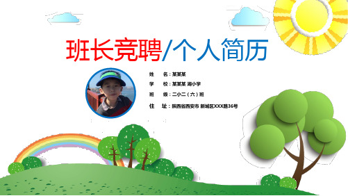 小学生班干部竞选自我介绍(28)PPT