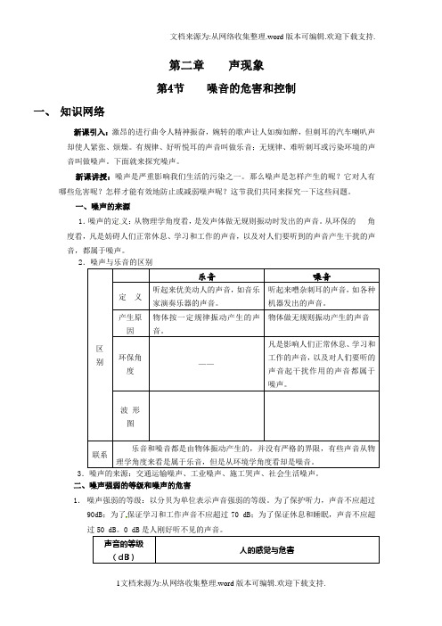 噪声的危害和控制