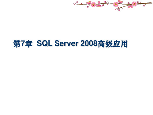 第7章 SQL Server 2008高级应用