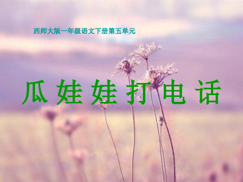 西师大版瓜娃娃打电话PPT教学课件