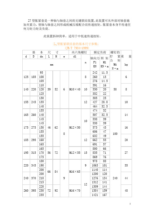 Z7型胀紧套