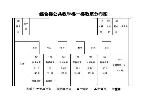 综合楼公共教学楼教室分布图(2)