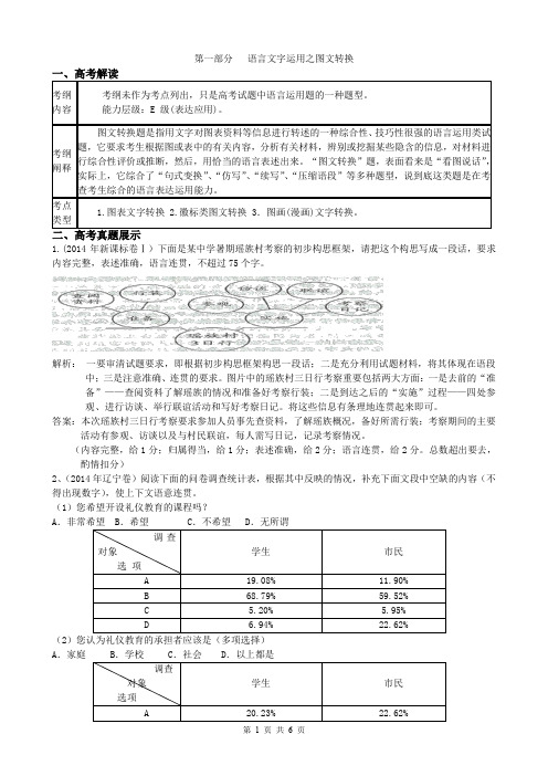 语言文字运用之图文转换