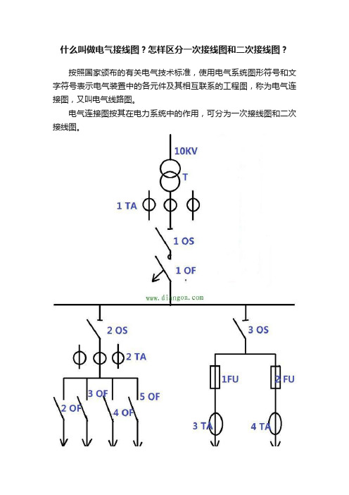 什么叫做电气接线图？怎样区分一次接线图和二次接线图？