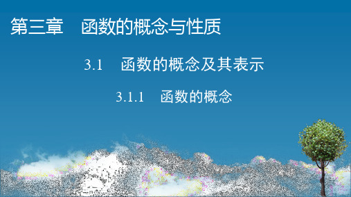 人教A版高中数学必修第一册 3.1.1 函数的概念【课件】