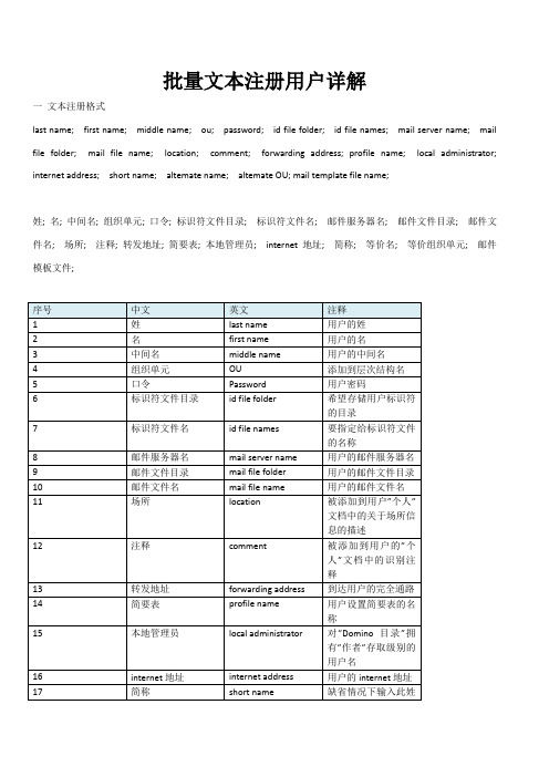 Domino批量文本注册用户详解