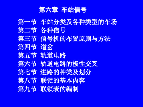 北京交通大学《铁路信号运营基础》第六章第七节