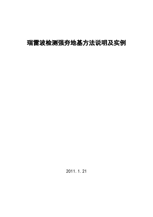 瑞雷面波检测强夯地基方法说明