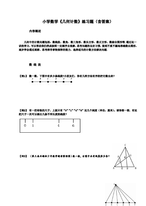 小学数学《几何计数》练习题(含答案)